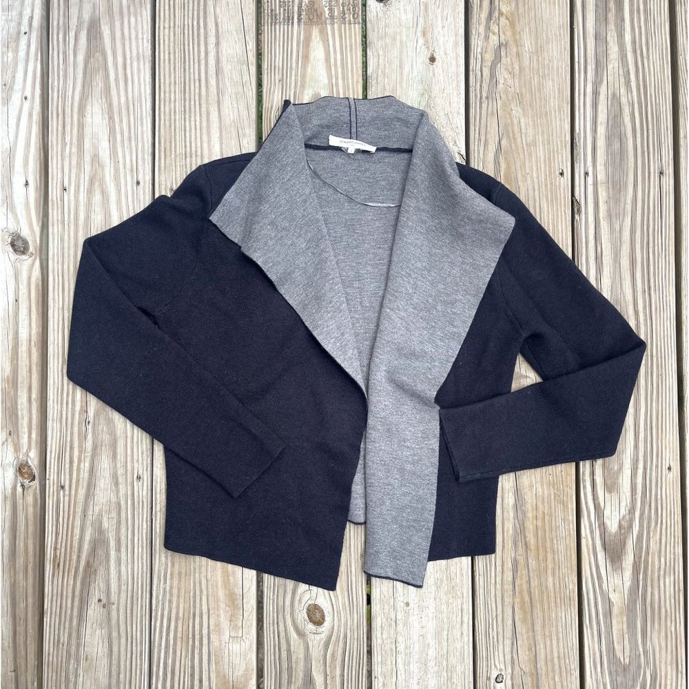 Gerard Darel Navy and Grey Cardigan Size 3